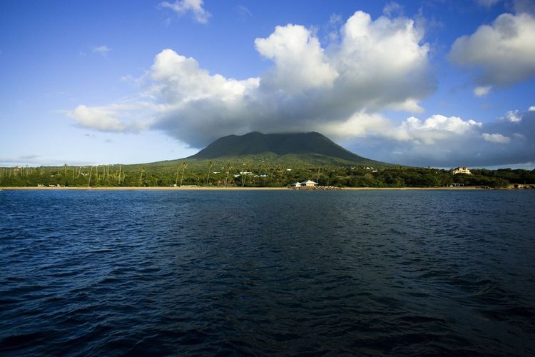 Where is the island of Nevis located?